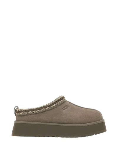 Ugg Tazz Ii Embroidered-trim Slippers In Gray