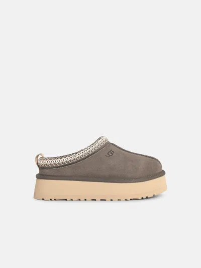 Ugg 'tazz Ii' Grey Suede Slippers In Gray
