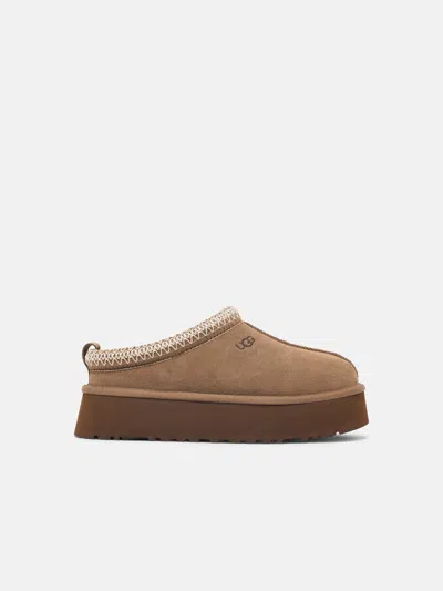 Ugg Light Bronze Tazz Ii Suede Slippers In Brown