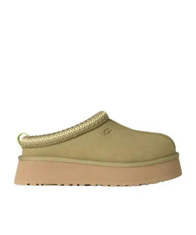 Ugg Tazz Ii Platform Suede Slippers In Green