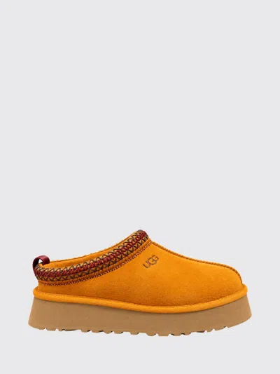 Ugg Tazz Ii Suede Mules With Platform Sole And Contrasting Stitching In Rust