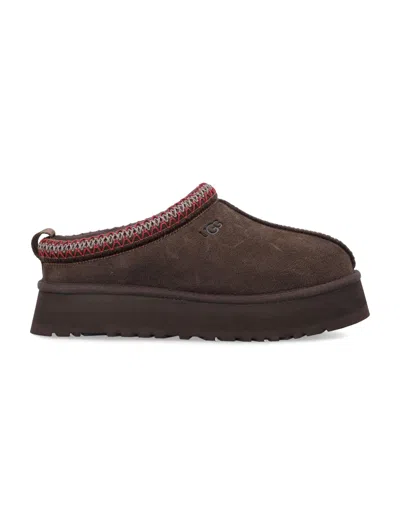 Ugg Tazz Ii Suede Platform Flat With Signature Braid Detail And 4.5 Cm Platform In Brown
