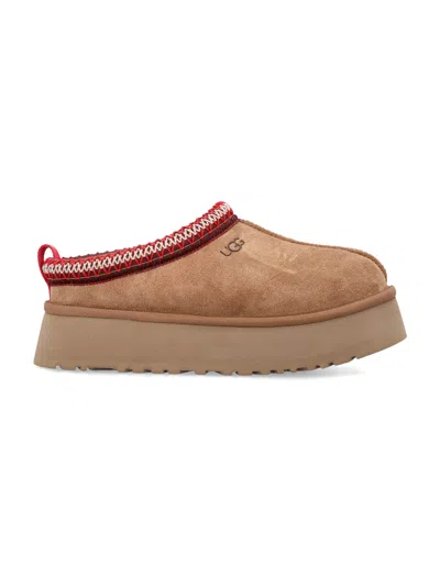 Ugg Platform Slip-on Shoes With Decorative Braided Trim In Brown