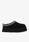 Ugg Tazz Platform Suede Braid Mules In Black