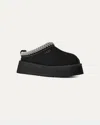 Ugg Tazz Platform Suede Braid Mules In Black
