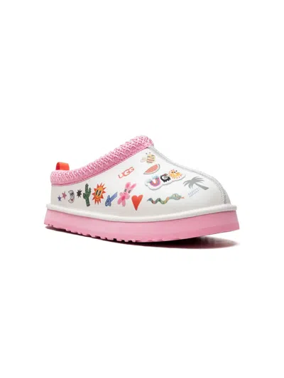 Ugg Kids' Tazz Pop Sketch Slippers In 白色
