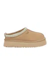 Ugg Tazz Platform Mules Knit Collar In Nude