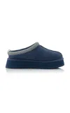 Ugg Tazz Shearling Platform Slippers In Blue