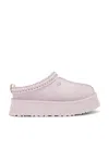 Ugg Bay Slippers Tasman Embroidered Platform Round In Bay Fog