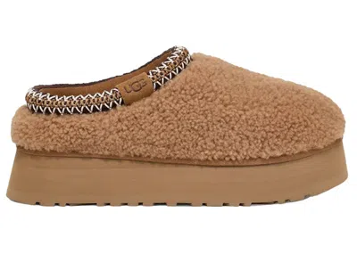 Pre-owned Ugg Tazz Slipper Maxi Curly (women's) Sneakers In Chestnut