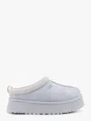 Ugg Tazz Braid-edge Suede Flatform Mules In Blue
