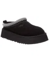 Ugg Tazz Platform Suede Braid Mules In Black