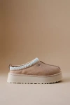 Ugg Tazz Suede Platform Slippers In Beige