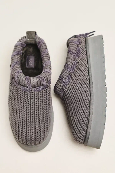 Ugg Tazz Whipstitch Knit Slippers In Gray
