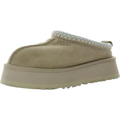Ugg Tazz Womens Embroidered Slip On Slide Slippers In Green