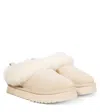 Ugg Tazzelle Shearling-lined Suede Slippers In Neutral
