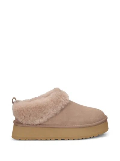 Ugg Tazzelle Shearling-trim Ankle Boots In Neutral