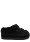Ugg Tazzlita Suede Flatform Mules In Black