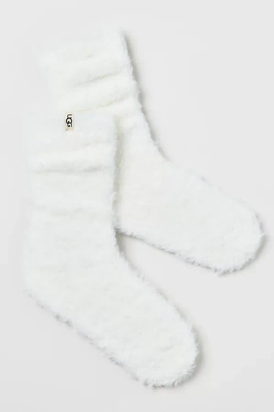 Ugg Teddi Cozy Crew Socks In Ivory