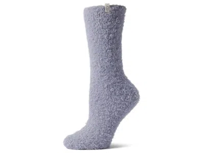 Ugg Teddi Cozy Crew Women's Crew Cut Socks Shoes Cloudy Grey, Polyester In Blue