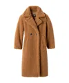 Ugg Gertrude Long Teddy Coat In Brown