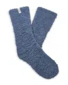Ugg Teddy Cozy Crew Socks In Blue