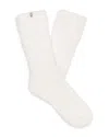 Ugg Teddy Cozy Crew Socks In White