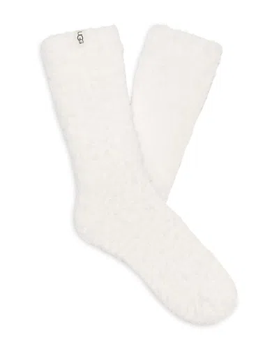 Ugg Teddy Cozy Crew Socks In White