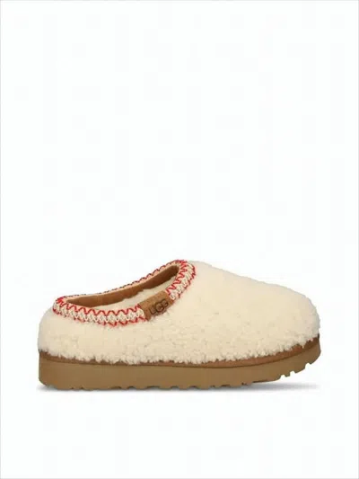 Ugg Textured Wool Blend Slip-on Mule With Zigzag Stitch In White