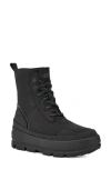 Ugg The  Lug Platform Lace-up Combat Boot In Black