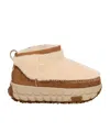 Ugg Venture Daze Cozy Shearling Flatform Shoes In Nude