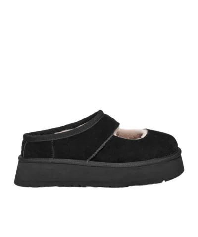 Ugg Thick Sole Slippers In Black