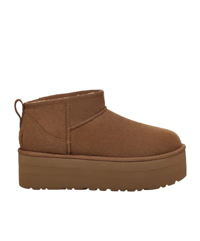 Ugg Thick-soled Ankle Boots In Brown