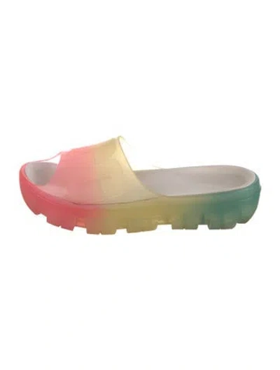 Pre-owned Ugg Tie-dye Print Slides In Pink