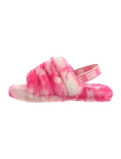 Pre-owned Ugg Tie-dye Print Slingback Sandals In Pink