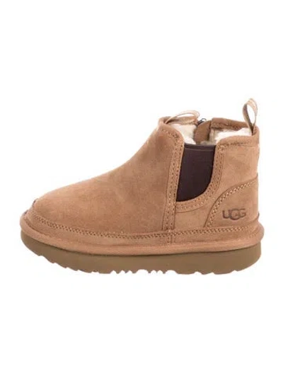 Pre-owned Ugg Babies' Toddler Boys' Shearling Ankle Boots In Brown