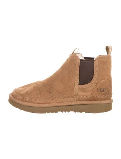Pre-owned Ugg Babies' Toddler Boys' Suede Ankle Boots In Brown