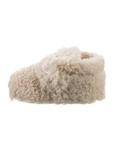 Pre-owned Ugg Babies' Toddler Girls Branded Velcro Closure Shoes In Neutrals