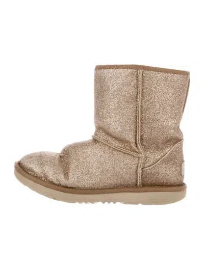 Pre-owned Ugg Babies' Toddler Girls' Glitter Shearling Boots In Neutral