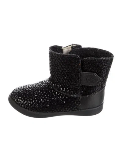Pre-owned Ugg Babies' Toddler Girls' Keelan Gel Hearts Boots In Black
