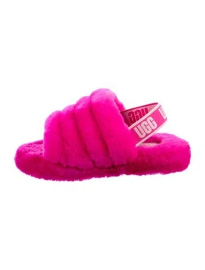 Pre-owned Ugg Babies' Toddler Girls' Shearling Slingback Sandals In Pink