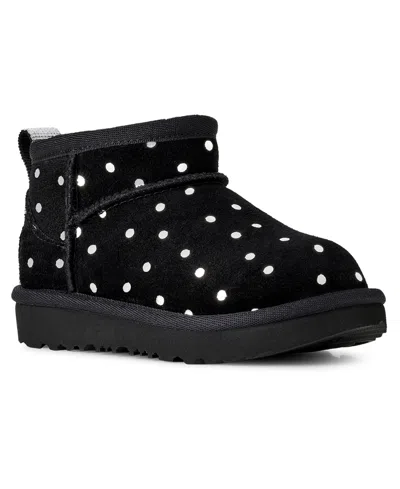 Ugg Babies' Toddler Kids Classic Ultra Mini Shiny Dots Zipper Booties In Black