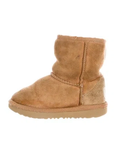 Pre-owned Ugg Babies' Toddler's Leather Winter Boots In Brown