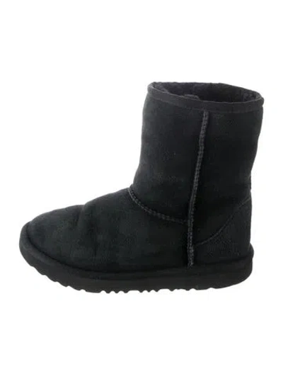 Pre-owned Ugg Babies' Toddler's Solid Suede Boots In Black