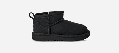 Ugg ® Toddlers' Classic Ultra Mini Sheepskin Classic Boots In Black In Blue