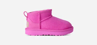 Ugg ® Toddlers' Classic Ultra Mini Sheepskin Classic Boots In Bright Fuchsia In Pink