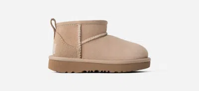 Ugg ® Toddlers' Classic Ultra Mini Sheepskin Classic Boots In Sand In Brown