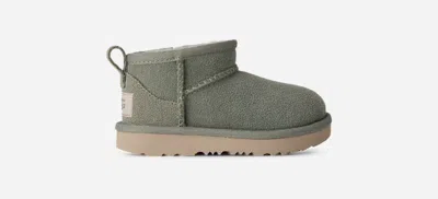 Ugg ® Toddlers' Classic Ultra Mini Sheepskin Classic Boots In Shaded Clover In Green