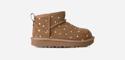 Ugg ® Toddlers' Classic Ultra Mini Shiny Dots In Chestnut In Brown