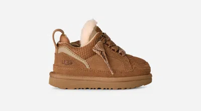 Ugg Kids Lowmel Lace-up Cozy Sneakers In Brown